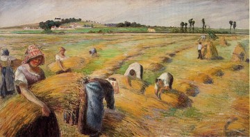  1882 Art Painting - the harvest 1882 Camille Pissarro